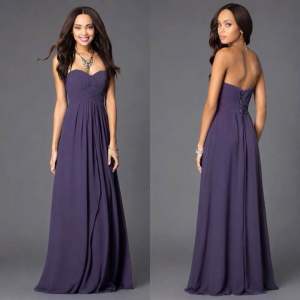 Purple elegant long evening formal gown- Medium [Preowned]