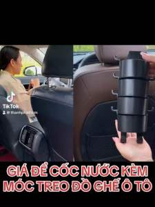 Móc treo đồ đa năng gắn sau lưng ghế ô tô - Giá để nước uống phía sau ghế xe hơi nhựa ABS cao cấp tiện dụng