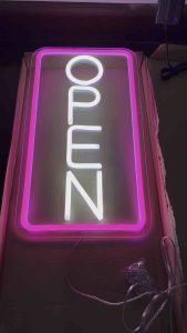ป้ายไฟ ป้ายไฟร้าน ป้ายไฟตัวอักษร ป้ายไฟวิ่ง ป้ายไฟled ป้ายไฟOPEN ขนาด42x23cm ราคา750บาท