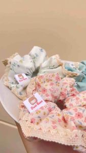 Domi Rune.ยางรัดผมลายน่ารัก ยางรัดผมโดนัท Bloomy Days