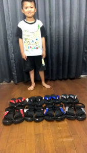Sandal Jepit Anak Tanggung 26-35 Lem Kuat Anti Slip Anti Air Hitam