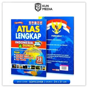 Buku Atlas Lengkap Indonesia & Dunia 38 Provinsi Ukuran Besar