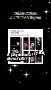 Stiker Kulkas 1 Pintu dan Sticker Kulkas 2 Pintu Elegant Black