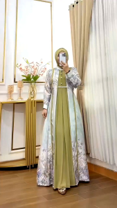 Gamis Simpel Terbaru Motif Kekinian Edisi Safiyah