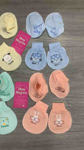 Bộ Bao Tay  Bao Chân Cho Bé Sơ Sinh Chất Vải Thun Lạnh Cao Cấp mềm Mại Thoáng Mát | Bao Tay Chân Dành Cho Trẻ Sơ Sinh 0-3 tháng