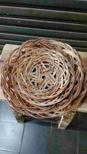 piring lidi isi 5 - kerajinan piring lidi - piring pecel praktis - piring sekali pakai