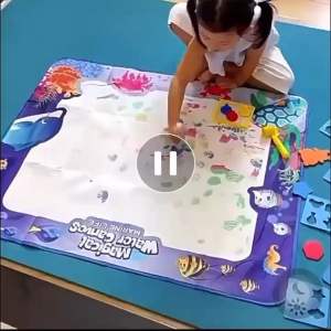Magic Water Drawing Mat Kit Painting Reusable Large Painting Canvas Kids Montessori Educational Doodle Toys 1+ Years Old