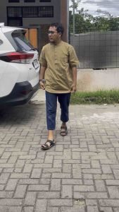 Koko Kurta Lengan Pendek bahan Baby Canvas by riZAru