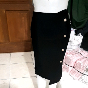 Des rok span impor hitam kode 6511 casual modis style