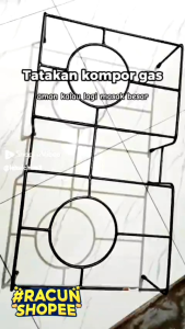 Dudukan Kompor Gas Doble Dua Tungku Besi Beton