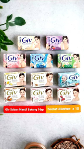 PAKET 15 PCS/SABUN MANDI GIV x 75gr [ KEMASAN EKONOMIS isi 15PCS]