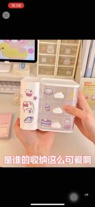 Kệ đựng bút đồ dùng học tập hộp lưu trữ văn phòng phẩm để bàn học sinh dễ thương