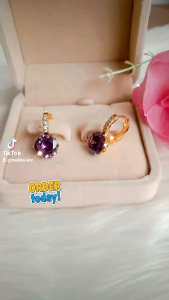 Anting Clip Lapis Emas Anti Karat Awet