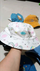 T.I - Topi Anak 1-4 tahun Laki Perempuan Unicorn Dino Fruits Flaminggo Bucket Hat Import