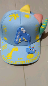 T.I - Topi Bisbol Anak Inisial Huruf Letter A B F H R Animal Cartoon Baseball Hat Import