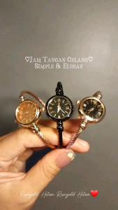 Jam Tangan Wanita Analog Dial Bulat Model Gelang Fashion Wanita Elegan