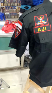 Kemeja Seragam Grib Jaya: Lengan Pendek Bahan Dril