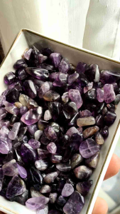 🌟 หิน อเมทิส สีสวย ก้อนขัดเงา 50 ชิ้น ขนาดถุง 3 ชิ้น ราคาที่สุด 👌