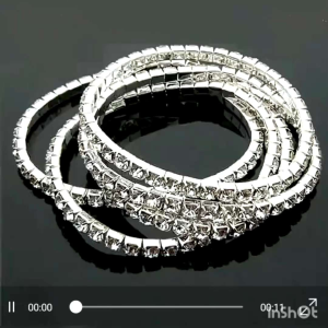 Hand Jewelry FULL DIAMOND Rows Elastic Shiny Bracelet Party Dinner Kenduri Bling bling Gelang Tangan