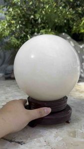 Cầu thạch anh trắng tự nhiên- để bàn làm việc phòng khách- 806kg-17cm.