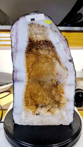 Brazil High Grade Citrine Crystal Cave Ornament C04
