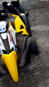 Cover Body Fullset Halus Kasar Honda Supra Fit X Warna Kuning Silver
