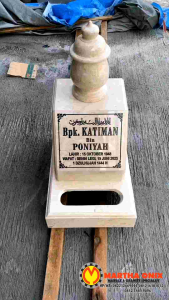BATU NISAN MARMER PUTIH MAESAN CUSTOM MARMER
