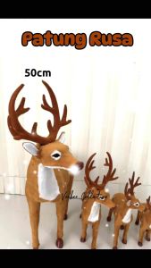 Hiasan Patung Rusa BLudru Coklat / Patung Rusa Natal / Reindeer / Patung Rusa Hiasan Pohon Natal / Aksesories Natal