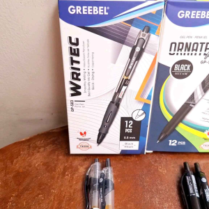 Vifo - Pen Gel Greebel Paporo Pulpen 0.5 Warna Hitam 1 Kotak Isi 12