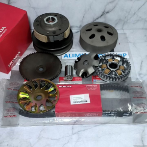 Paketan Komplit CVT Kvy 5 Item Pulley Assy Vanbelt & Kipas Roller Gigi