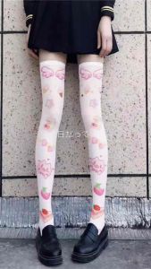 Feelme KK-209 Kaos kaki selutut printed 3D y2k japanese kawai anime lolita harajuku lolita