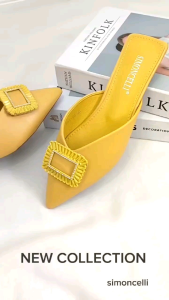 Sandal flat wanita sendal mules import SIMONCELLI