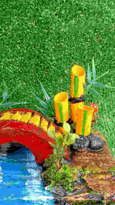 Jembatan Bambu & Ornamen Aquarium: Menambahkan Tema Alam pada Aquascape