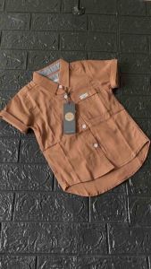 Kemeja Anak Lengan Pendek Motif Polos Best Seller Katun Premium