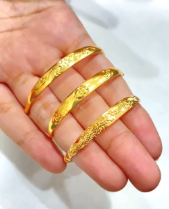 Gelang Anak lonceng lapis emas model 18 karat