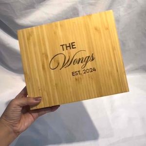Engraved Cheese Board Charcuterie Cheeseplate Personalized Christmas Gift Couple Corporate Giveaway