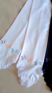 Handsock Branded Renda Hitam sisesa