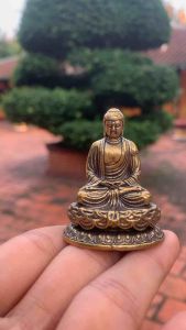 Tượng đồng phật thích ca mâu ni ngồi đài sen