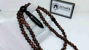 kalung liontin buka tutup bahan kayu liwung hitam