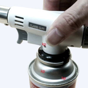 Đầu khò ga mini Đánh lửa tự động 915 xám . vàng.