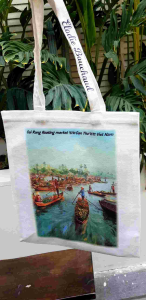 Túi vải tote túi vải bố canvas in tranh vẽ danh lam thắng cảnh Việt Nam