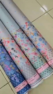 KAIN ARABIAN SILK MOTIF AKIRA | kain silk motif kembang pinggir | kain untuk gamis dan atasan