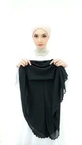 [Sulam Penuh Taya Beads] Bidang 50 Bawal Instant Sarung / Bawal Sarung Chiffon Sulam
