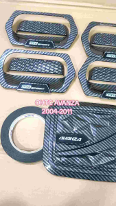 Paket outer handle tank cover carbon mobil Toyota Avanza 2004-2011 travesium Gr sport