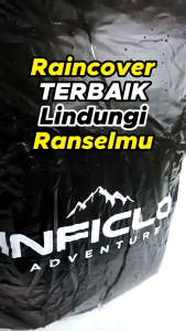 Sarung Tas Raincover Backpack Tracking Hitam Kapasitas 60 Liter PVC Mika Anti Air Premium 295