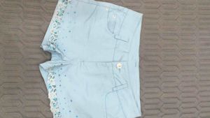 Quần Short Lai Phối Ren Đính Đá 2 hand Hàn Quốc -Size M(#Q9)