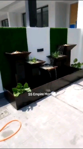 S64 Teeth 8x2 Brown Feng Shui Water Pond Fountain Kolam Air Garden Water Feature Balinese 风水流水喷泉瀑布池 Fish Waterfall 5f