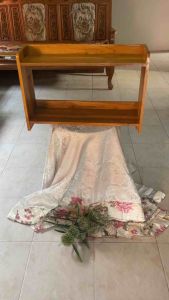 ชั้นวางของไม้สักอเนกประสงค์โดนน้ำโดนแดดได้กว้าง50สูง35ลึก15ซม.