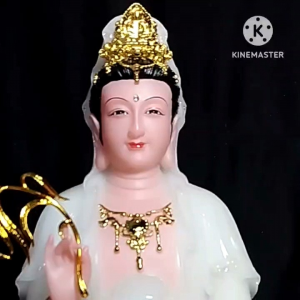 [ Cao 30 cm  Nhiều Màu ] Tượng Quan Âm Bồ Tát Chất Liệu Bột Đá Việt Nam