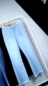 Celana Jeans HW Cutbray Rawis Stretchy Wanita Terbaru